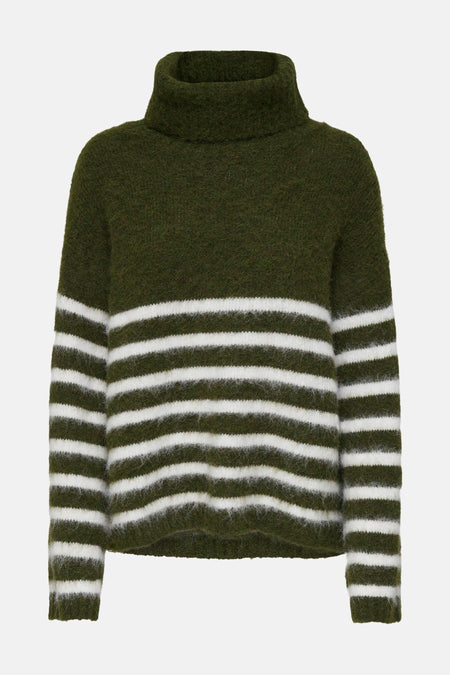 Pull col roulé vert - ONLY®