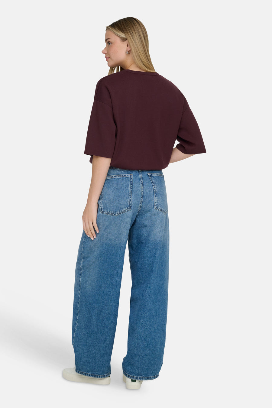 Pull col O bordeaux - ONLY®