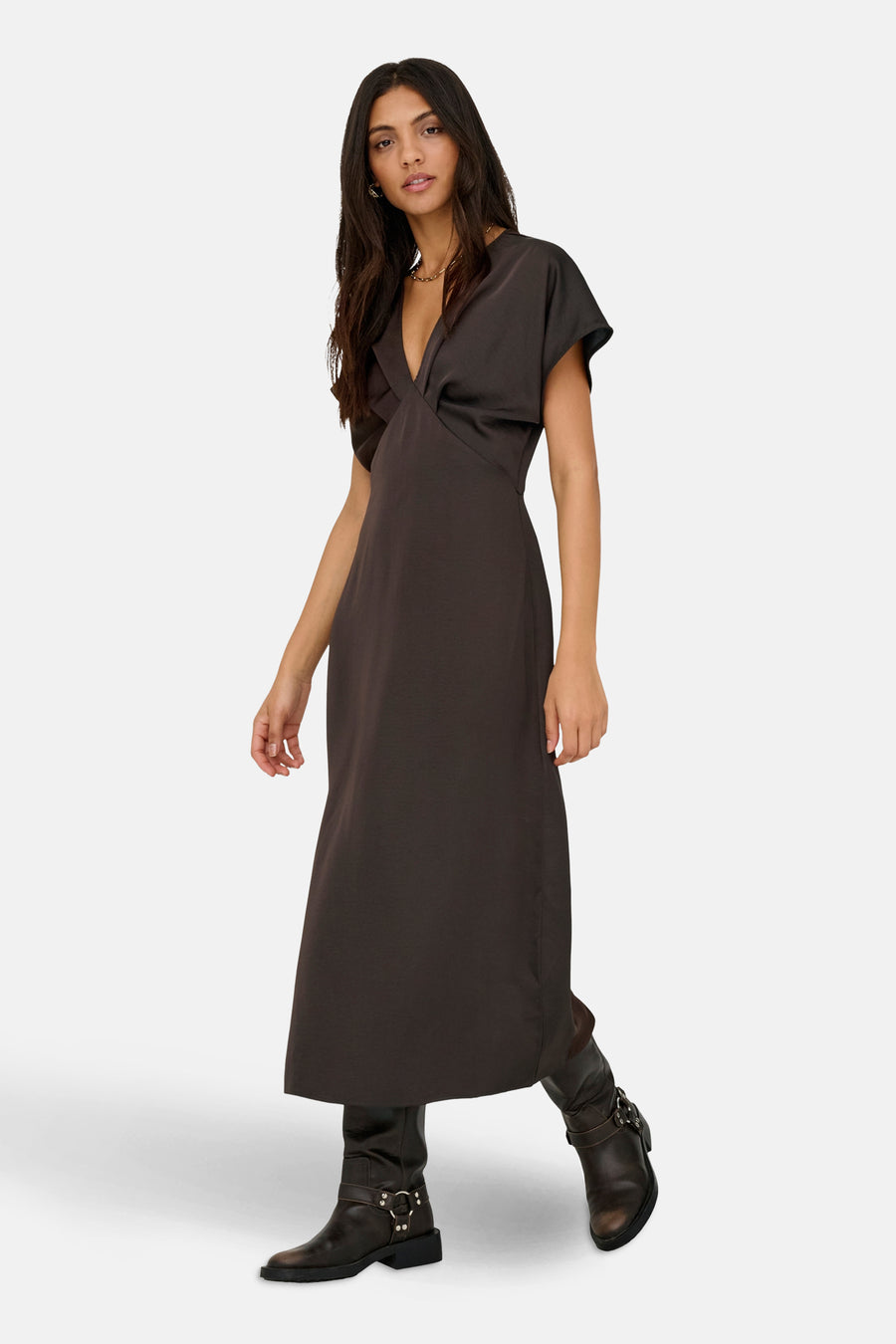 Robe à manches courtes - brun - JDY