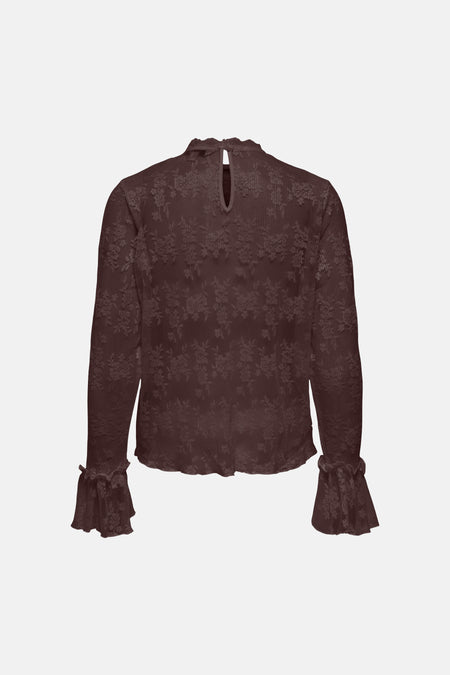 Blouse à manches longues - brun