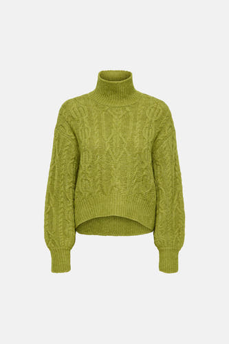 Pull col roulé vert - ONLY®