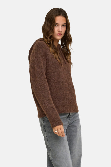 Pull col O brun - ONLY®