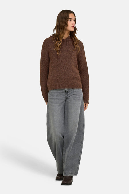 Pull col O brun - ONLY®