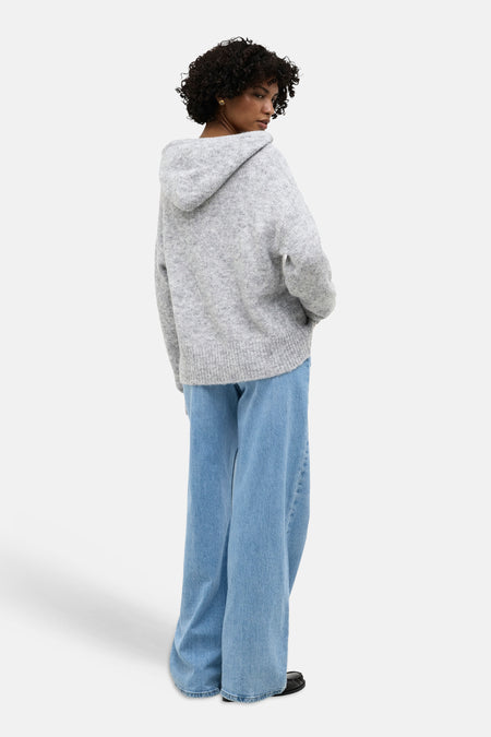 Pull col O - Light Grey Melange