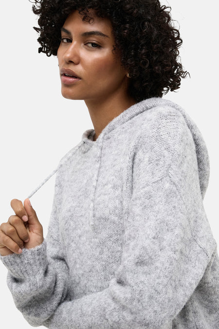 Pull col O - Light Grey Melange