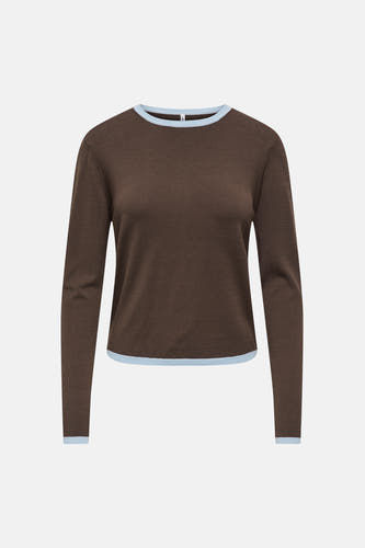 Pull col O - brun