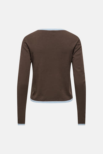 Pull col O - brun