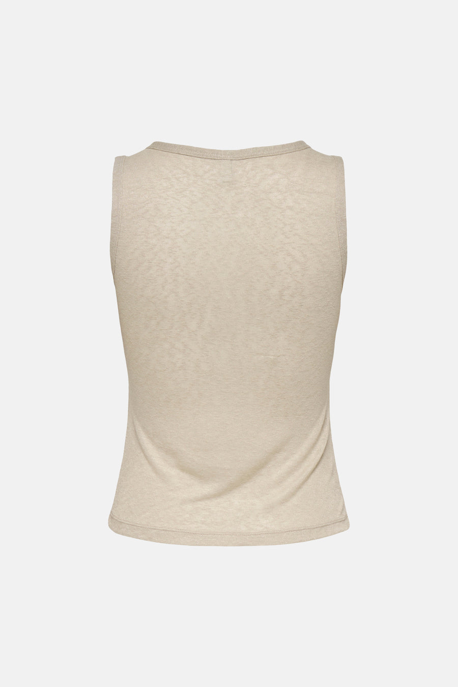 Beige tanktop van ONLY® met marl textuur, rugzijde, strakke pasvorm, ronde halslijn