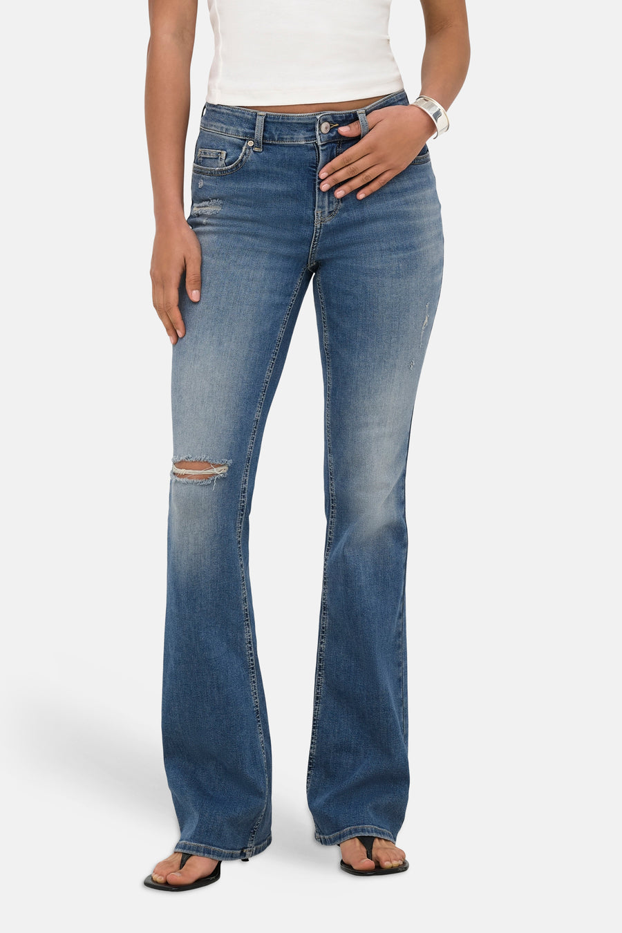 Jeans flared mid blue denim - ONLY®