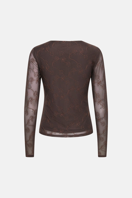T-shirt (manches longues) brun - JDY