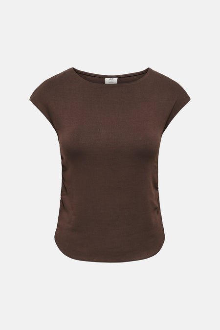 Top uni manche courte brun - JDY
