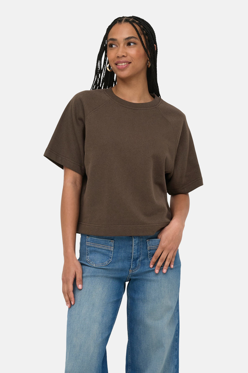 Top uni manche courte brun - ONLY®