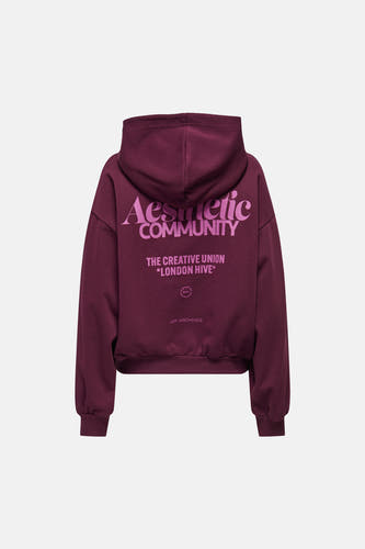 Sweat à capuche - rouge