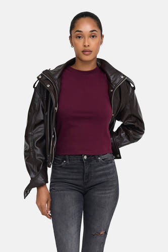 Top uni manche courte rouge - ONLY®