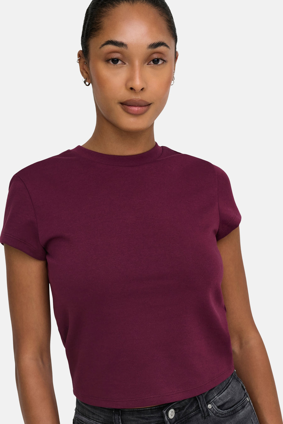 Top uni manche courte rouge - ONLY®
