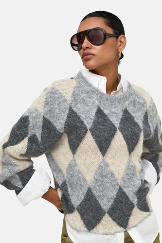 Pull col O gris - ONLY®