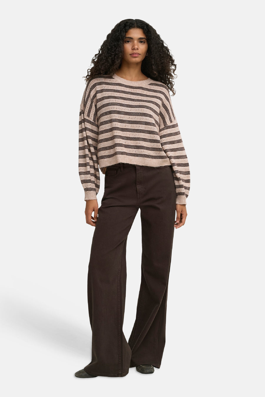 Pull col O beige - ONLY®