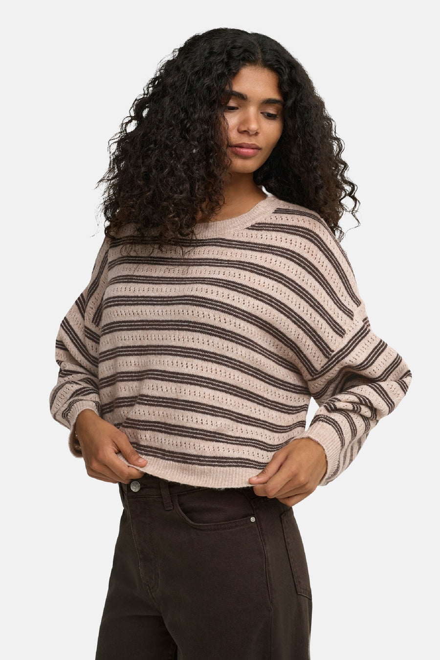 Pull col O beige - ONLY®