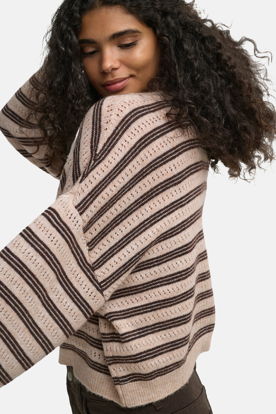 Pull col O beige - ONLY®