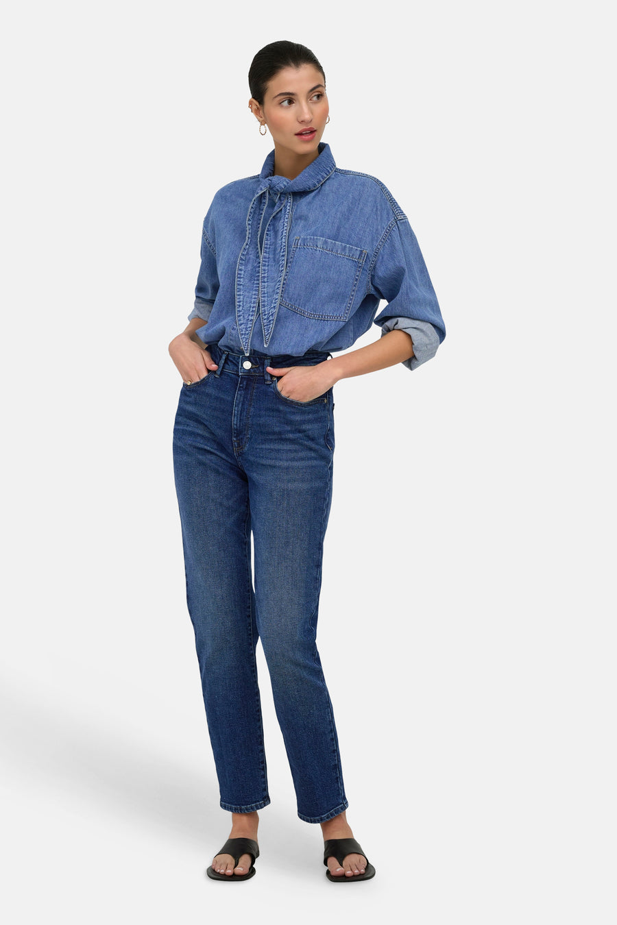 Chemisier (manches longues) mid blue denim - ONLY®