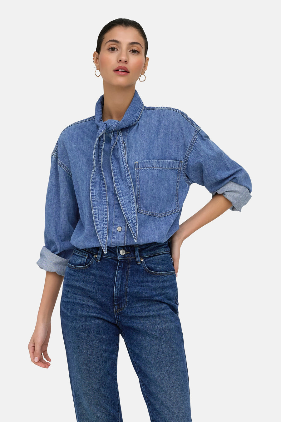 Chemisier (manches longues) mid blue denim - ONLY®