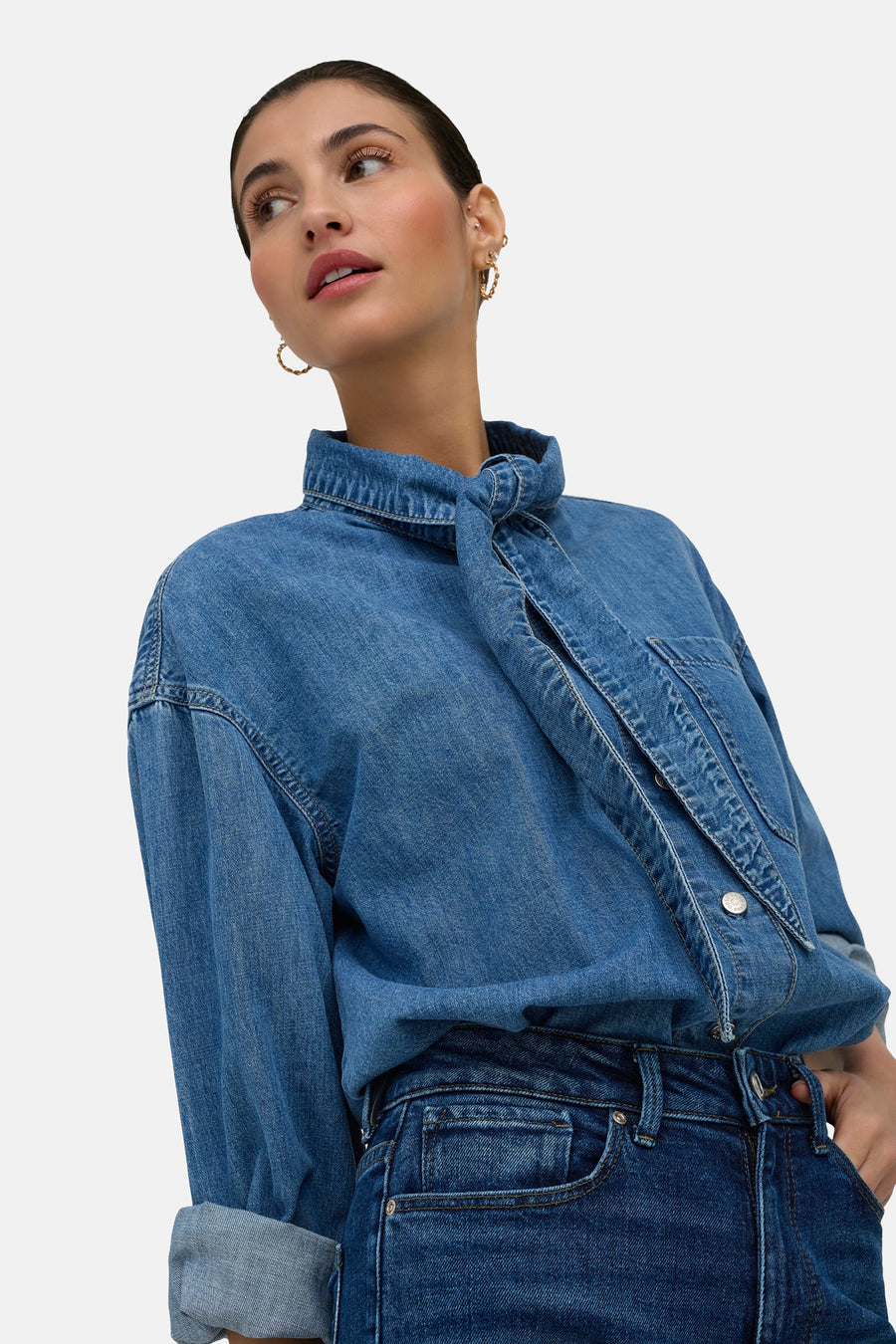 Chemisier (manches longues) mid blue denim - ONLY®