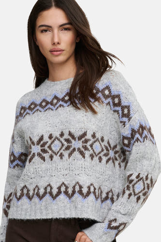 Pull col O gris - ONLY®