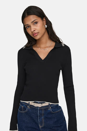 Pull col V noir - JDY