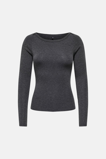 Top uni manche longue gris - ONLY®