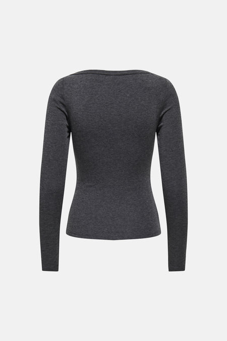 Top uni manche longue gris - ONLY®