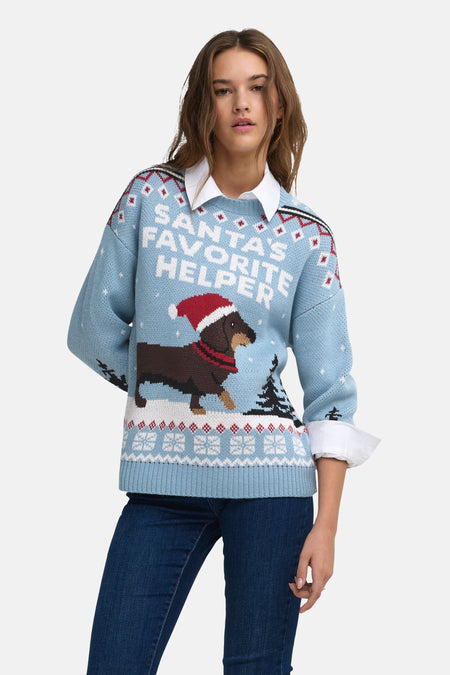 Pull col O bleu - ONLY®