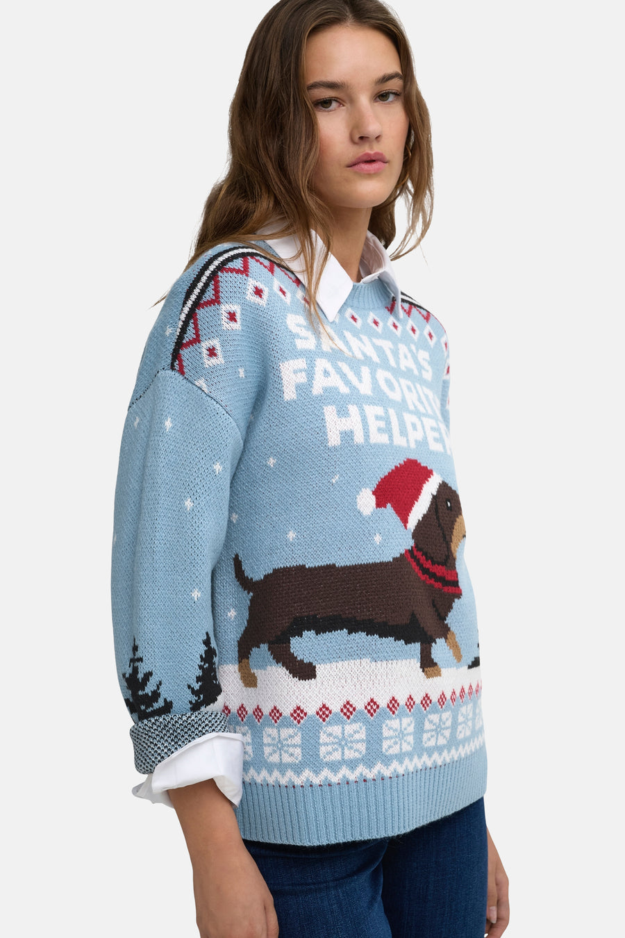 Pull col O bleu - ONLY®