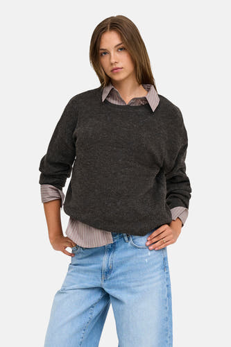 Pull col O brun - ONLY®