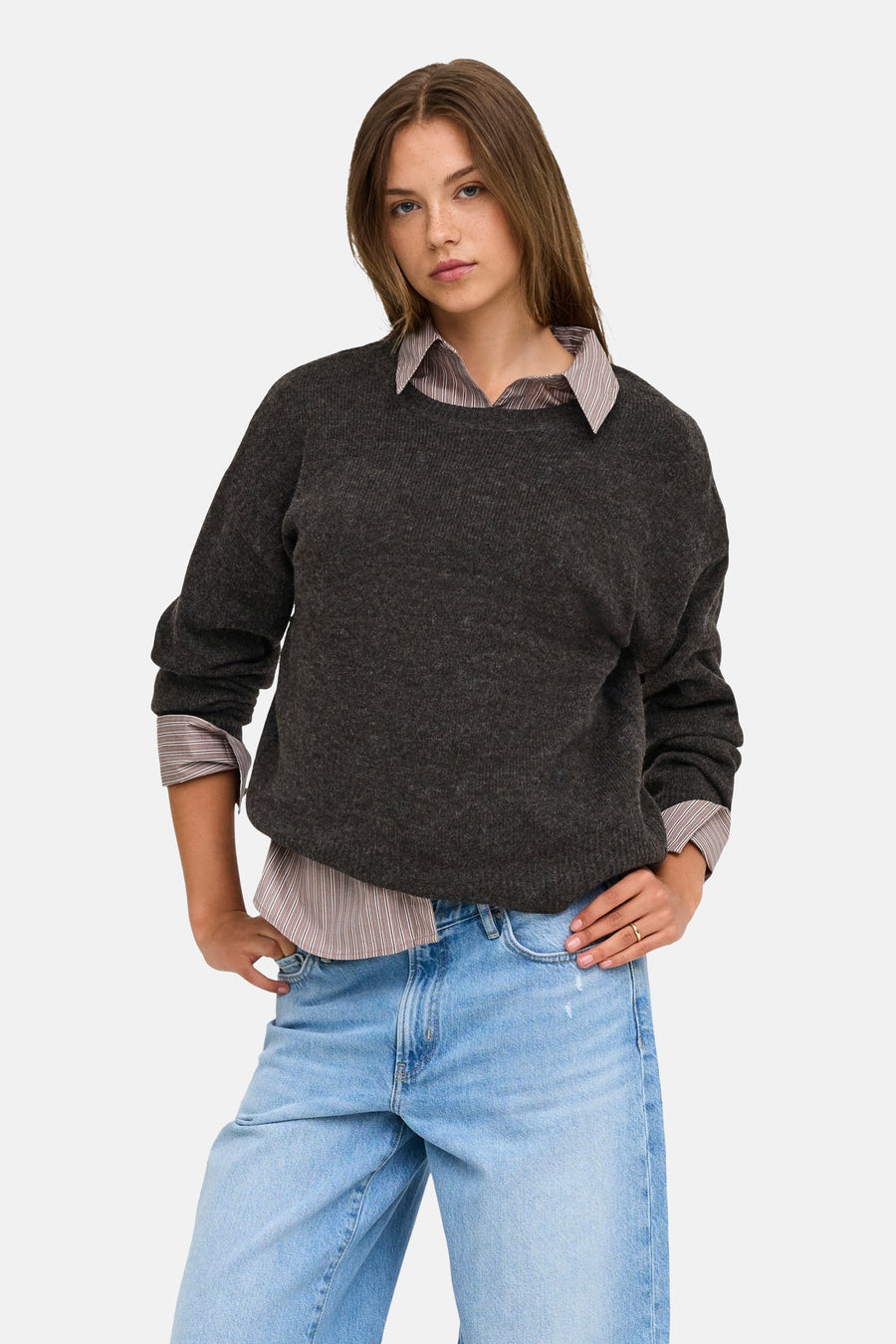 Pull col O brun - ONLY®