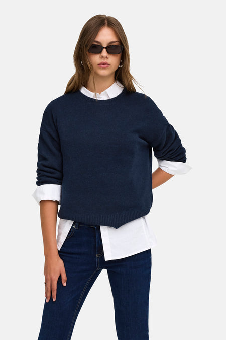 Pull col O bleu - ONLY®