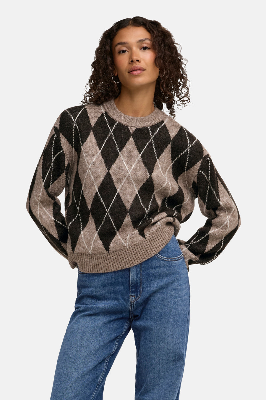 Pull col O beige - JDY