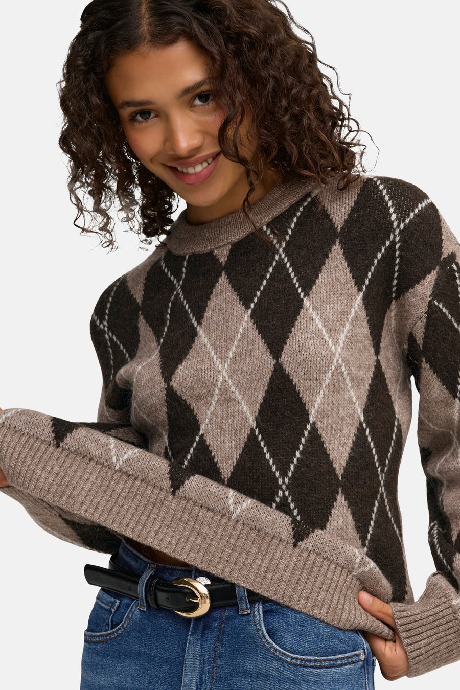 Pull col O beige - JDY