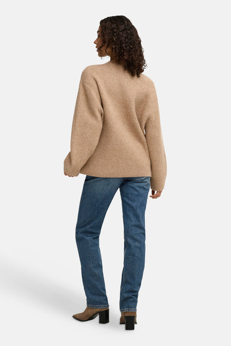 Pull col O beige - JDY