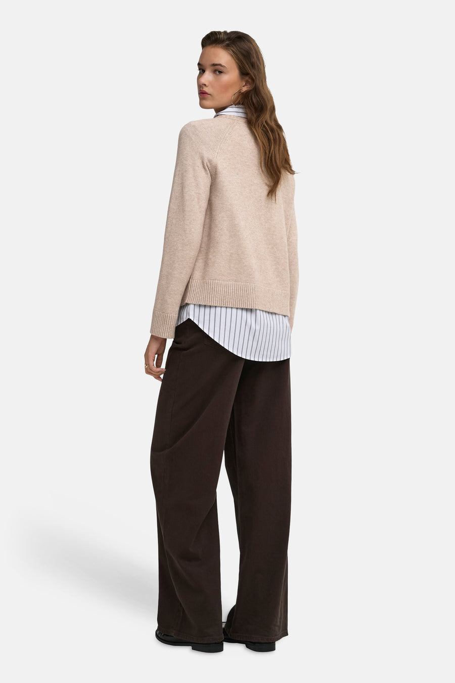 Pull col O beige - ONLY®