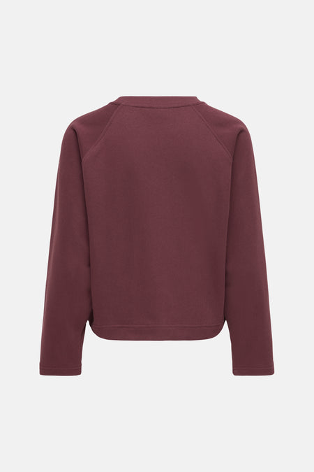 Sweat col O - rouge