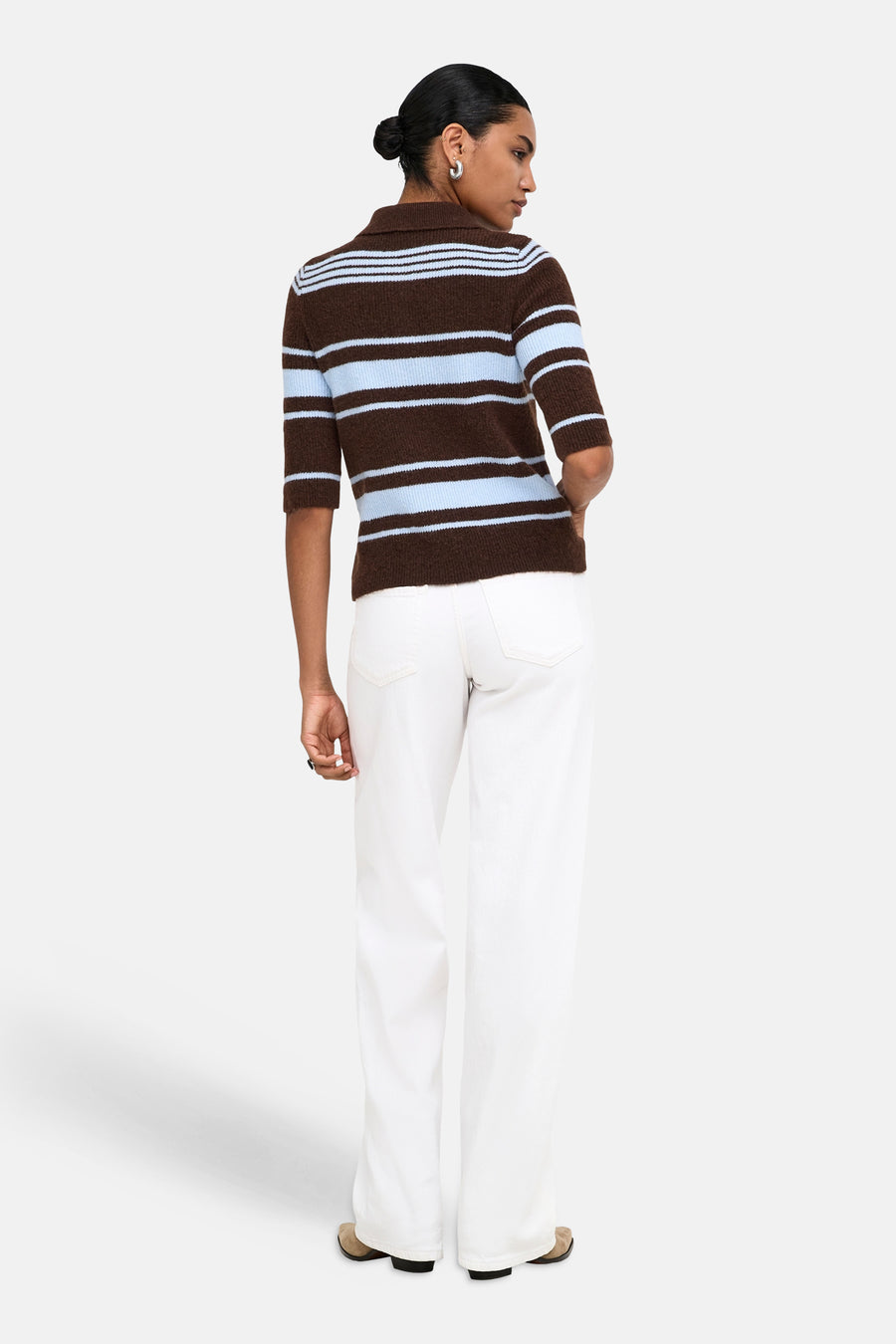 Pull col V brun - ONLY®