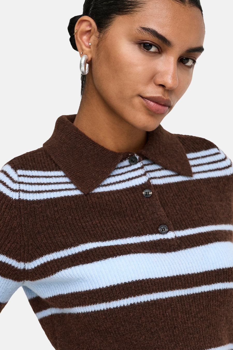 Pull col V brun - ONLY®