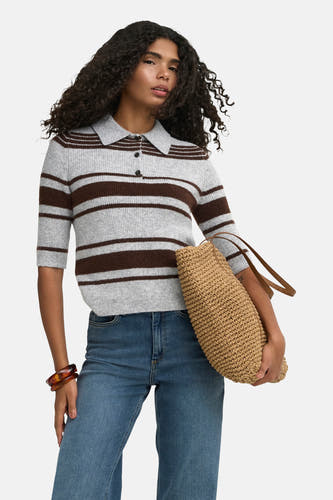 Pull col V gris - ONLY®