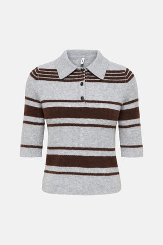 Pull col V gris - ONLY®