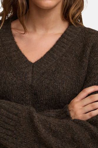 Pull col V brun - ONLY®