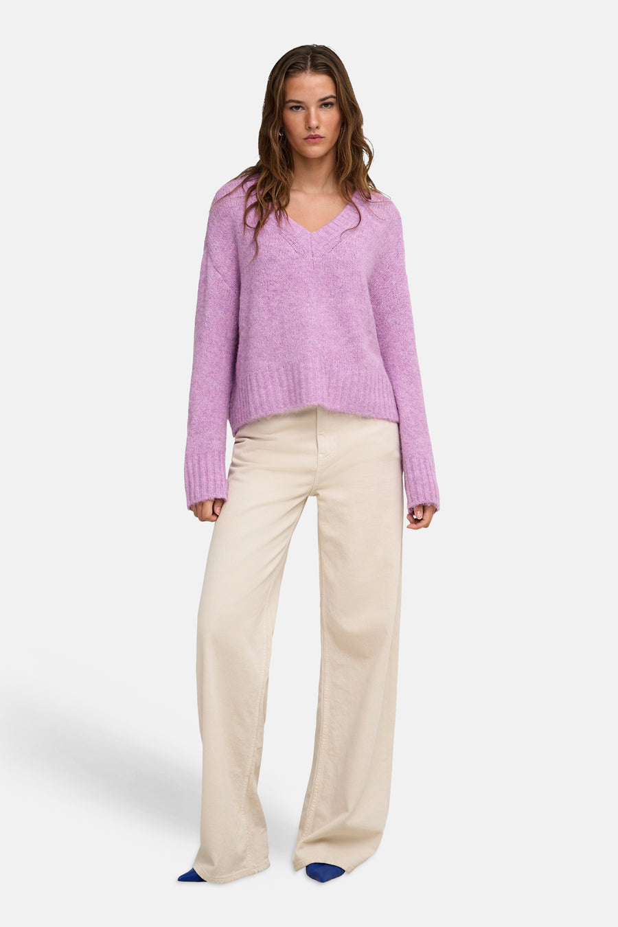 Pull col V rose - ONLY®