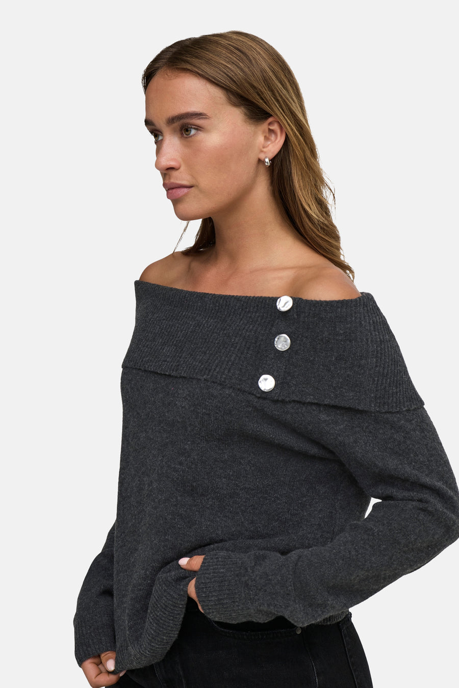 Pull col O gris - JDY