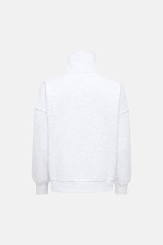 Sweat col O - Light Grey Melange