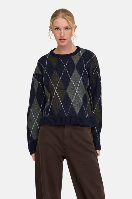 Pull col O bleu - ONLY®