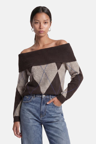Pull (offshoulder) brun - ONLY®